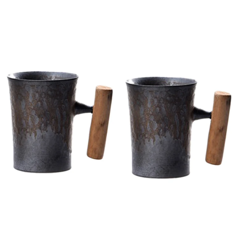 2X 300Ml Creative Handmade Ceramic Coffee Mug With Spoon Rust Glaze With Wooden Handle Water Cup For Home/Office
2X 300Ml Creative Handmade Ceramic Coffee Mug With Spoon Rust Glaze With Wooden Handle Water Cup For Home/Office