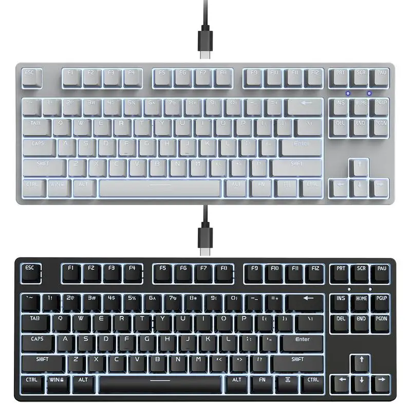 87Keys WiredMechanical Keyboard LED BacklightKeyboards TKL Compact Office PC Type Writer Keyboard with Keycap
87Keys WiredMechanical Keyboard LED BacklightKeyboards TKL Compact Office PC Type Writer Keyboard with Keycap