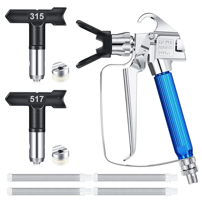 8 Pieces Airless Paint Sprayer With Nozzle Guard 2 Spray Tips And 4 Airless Paint Spray Filter For Spraying Accessories 
8 Pieces Airless Paint Sprayer With Nozzle Guard 2 Spray Tips And 4 Airless Paint Spray Filter For Spraying Accessories