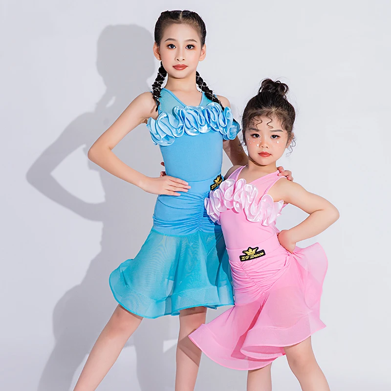 Girls Sleeveless Mesh Latin Dance Dress Child Salsa Tango Chacha Ballroom Dance Competition Dance Dress Practice Wear SL7853
Girls Sleeveless Mesh Latin Dance Dress Child Salsa Tango Chacha Ballroom Dance Competition Dance Dress Practice Wear SL7853