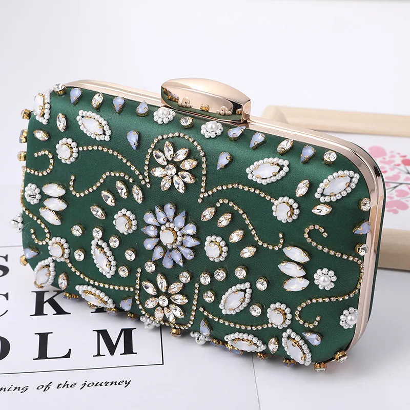2022 Summer New Women's Evening Bags Handbag Fashion Fine Diamond Clutches Purses Retro Green Female Small Shoulder Bag bolsos
2022 Summer New Women's Evening Bags Handbag Fashion Fine Diamond Clutches Purses Retro Green Female Small Shoulder Bag bolsos
