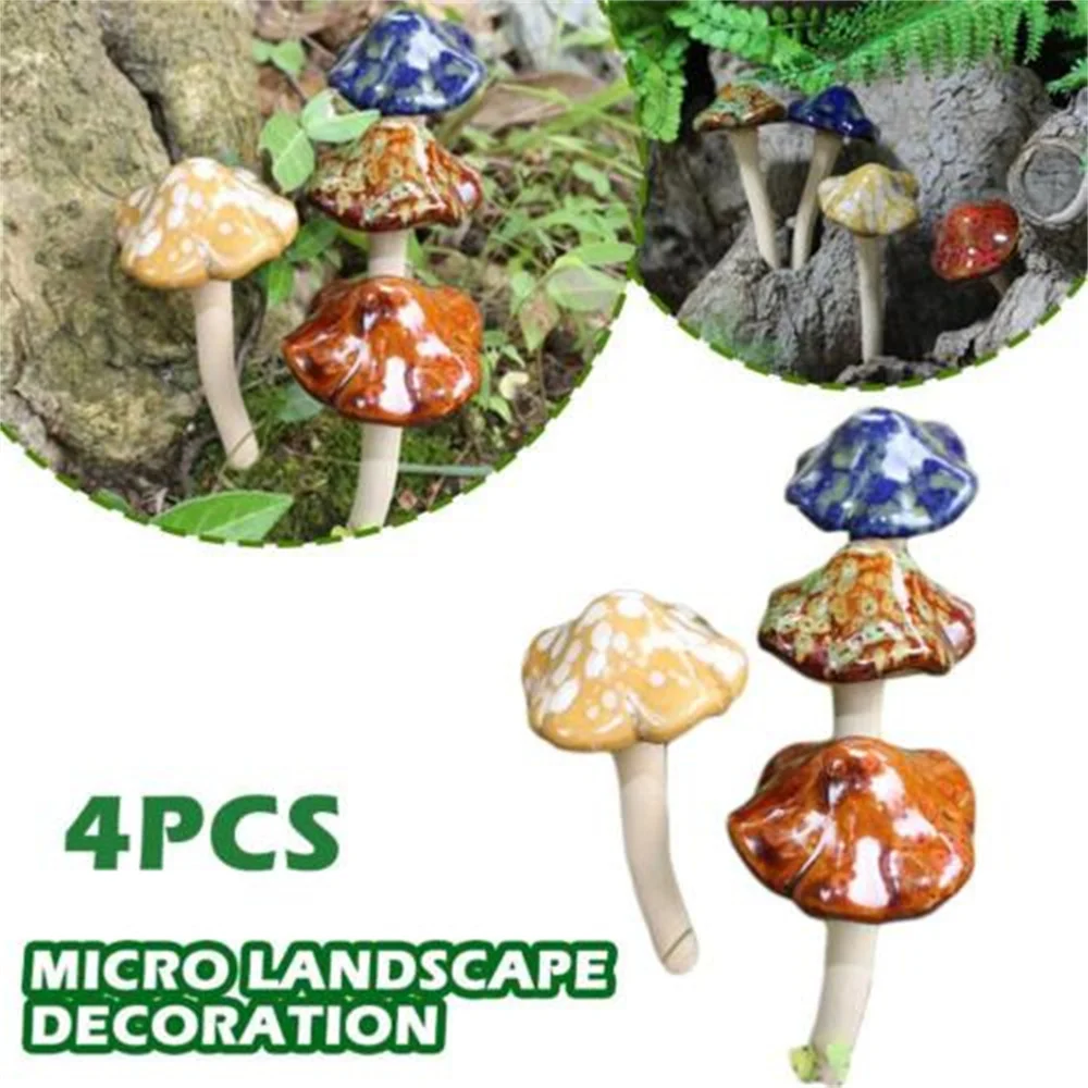 4 Pieces Mushroom Garden Decoration Outdoor Ceramic Fairy Decorate Lawn Yard Art Ceramic Crafts Succulent Flower Pot Decorative
4 Pieces Mushroom Garden Decoration Outdoor Ceramic Fairy Decorate Lawn Yard Art Ceramic Crafts Succulent Flower Pot Decorative