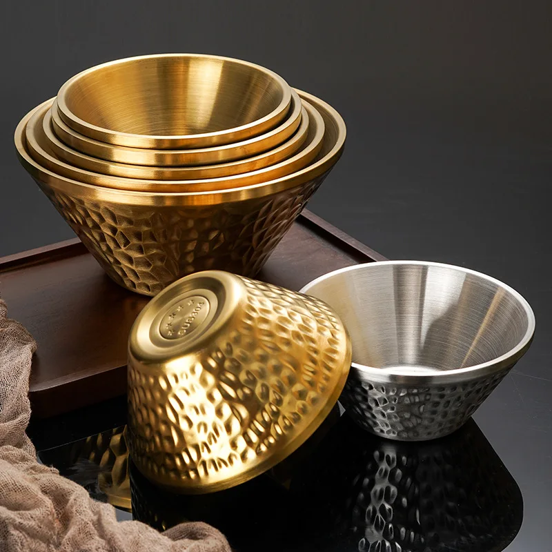 Stainless Steel Double Layer Ramen Noodle Soup Bowl Korean Fruit Salad Mixing Bowls Non-slip Heat Insulation Kitchen Tableware
Stainless Steel Double Layer Ramen Noodle Soup Bowl Korean Fruit Salad Mixing Bowls Non-slip Heat Insulation Kitchen Tableware