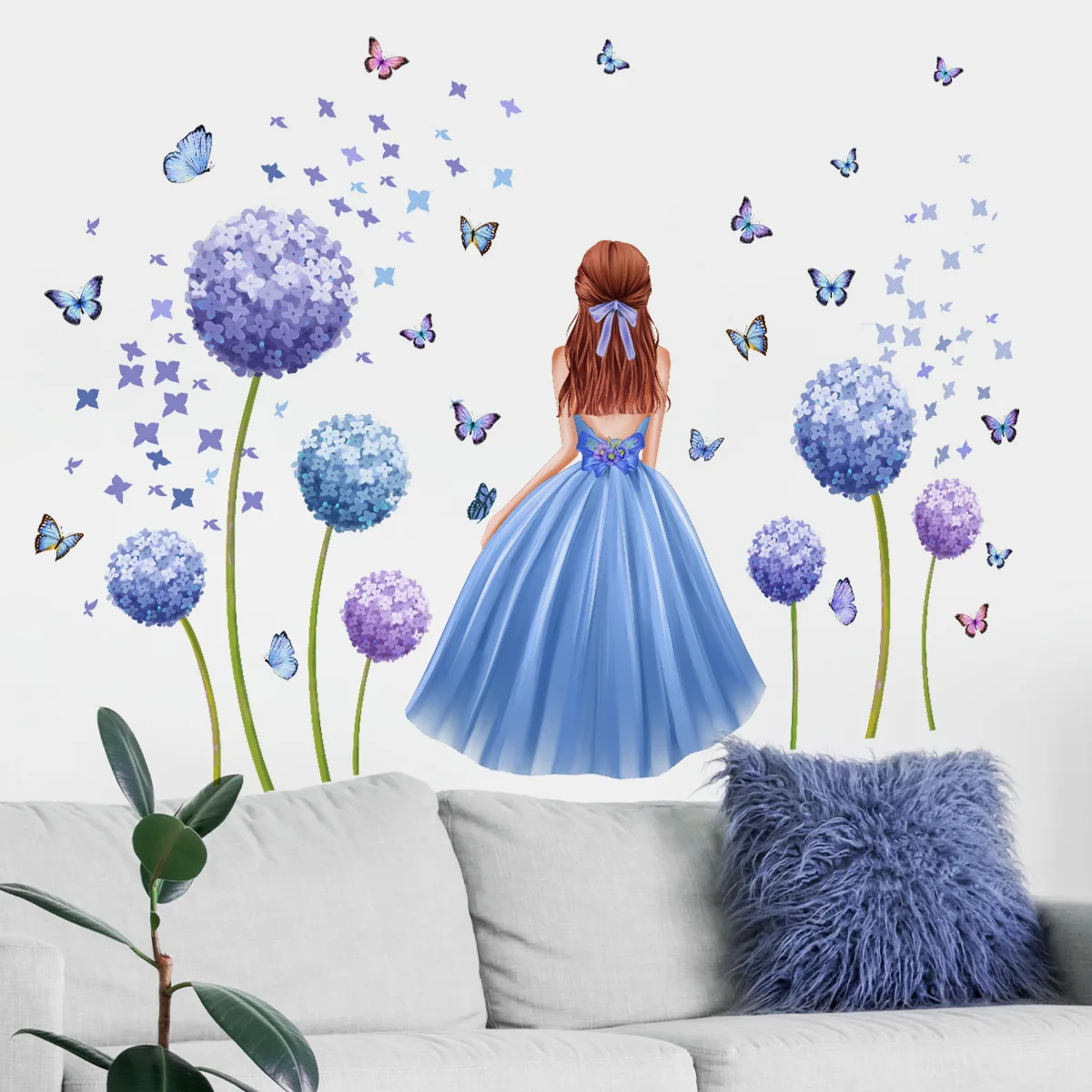 Wall Stickers Tulip Girl Flower Butterfly Wallpaper Girl Children's Room Wall Cute Small Fresh Simple Colorful Home Decoration
Wall Stickers Tulip Girl Flower Butterfly Wallpaper Girl Children's Room Wall Cute Small Fresh Simple Colorful Home Decoration