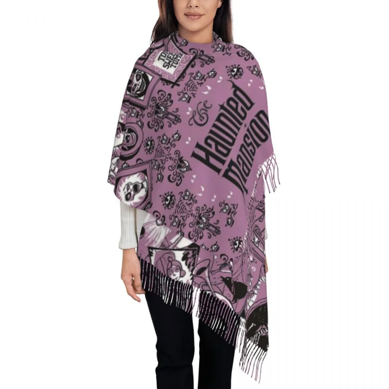 Fashion Haunted Mansion Montage Tassel Scarf Women Winter Fall Warm Shawl Wrap Lady Halloween Horror Film Scarves
Fashion Haunted Mansion Montage Tassel Scarf Women Winter Fall Warm Shawl Wrap Lady Halloween Horror Film Scarves