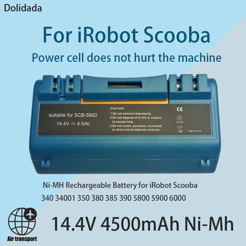Free shipping EW Vacuum Cleaner Battery 14.4V 4500mAh Ni-MH Rechargeable Battery for iRobot Scooba 340 34001 390 5800 5900 6000
Free shipping EW Vacuum Cleaner Battery 14.4V 4500mAh Ni-MH Rechargeable Battery for iRobot Scooba 340 34001 390 5800 5900 6000