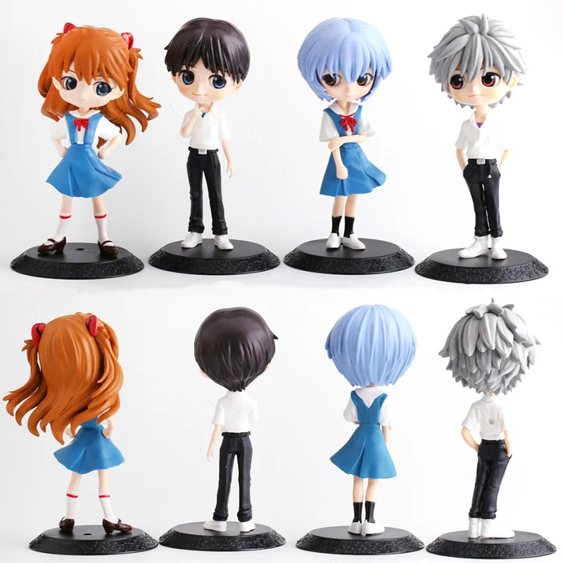 4pcs/set Anime Evangelion Ikari Shinji Ayanami Rei Asuka Langley Soryu PVC Action Figure Collection Model Toys Doll Best Gift
4pcs/set Anime Evangelion Ikari Shinji Ayanami Rei Asuka Langley Soryu PVC Action Figure Collection Model Toys Doll Best Gift