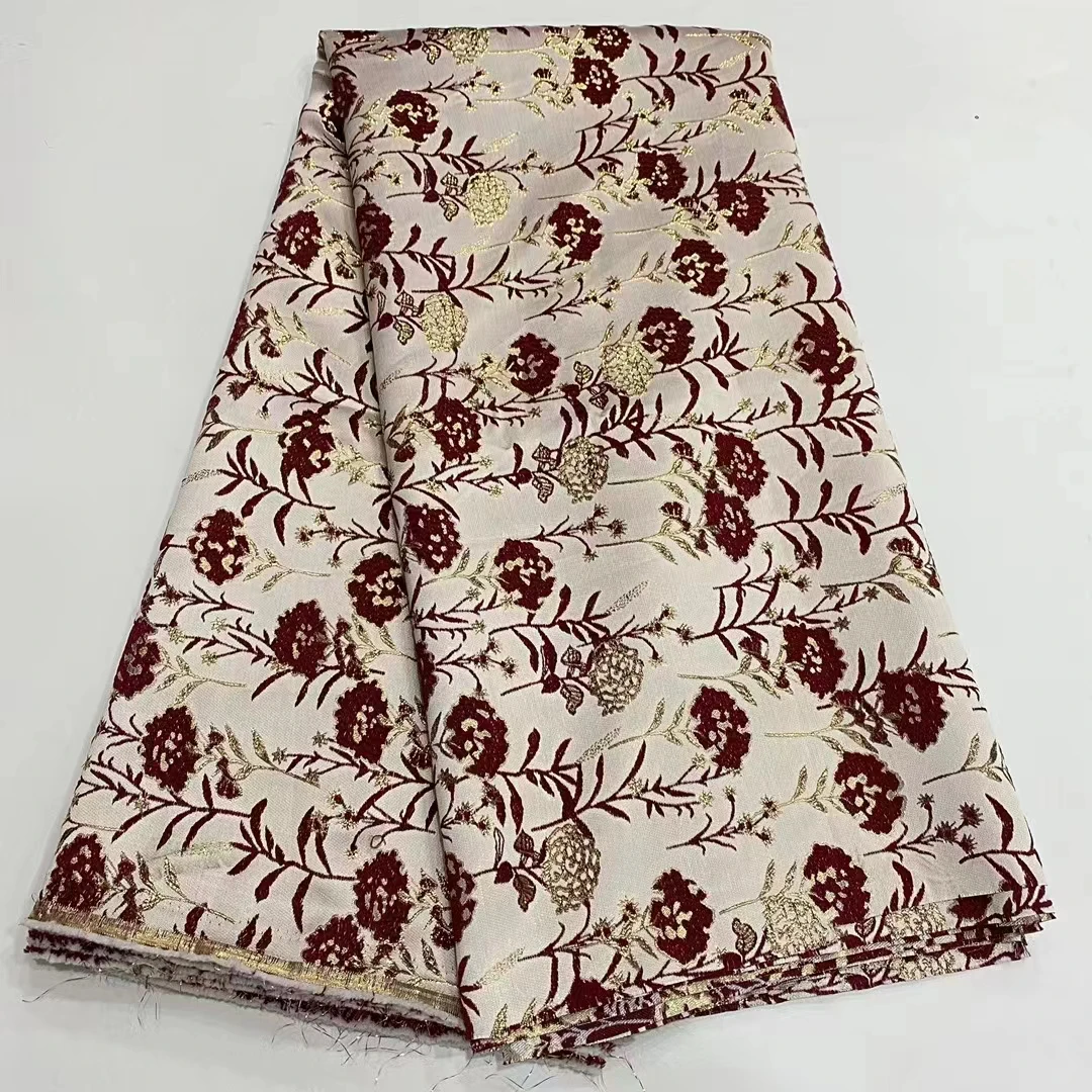 Brown Floral Brocade Fabric Decorative Gilding Leaves Brocade Jacquard Lace Fabric for Wedding Party Dresses Latest Dry XDPB04
Brown Floral Brocade Fabric Decorative Gilding Leaves Brocade Jacquard Lace Fabric for Wedding Party Dresses Latest Dry XDPB04