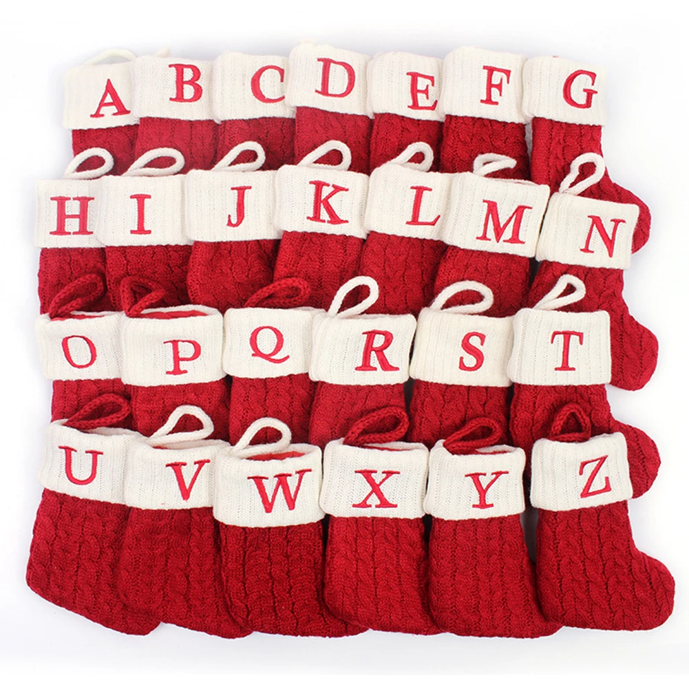 

Подвеска на рождественскую елку, рождественские чулки, рождественские носки, 2022, рождественские украшения, прочные, высокая емкость, красный, белый