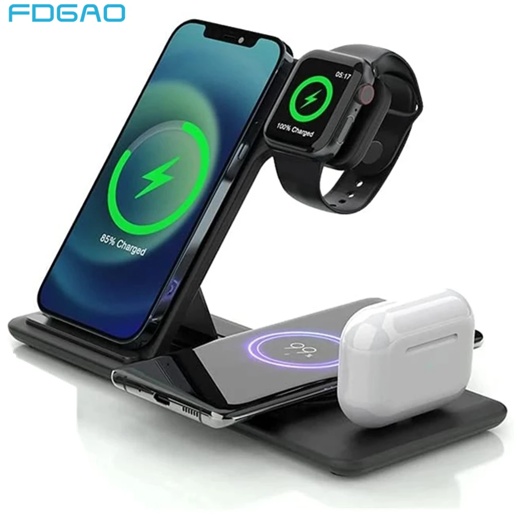 Wireless Charger 4 in 1 Qi 15W Fast Charging Station Dock Fo Foldable Stand charger phone accessories charging dock 012
Wireless Charger 4 in 1 Qi 15W Fast Charging Station Dock Fo Foldable Stand charger phone accessories charging dock 012