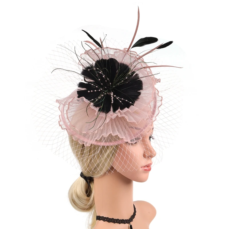 Vintage Courtly Women Elegant Mesh Feather Wedding Headpiece Aristocratic Afternoon Tea Party Hat Headband Cocktail Headwear
Vintage Courtly Women Elegant Mesh Feather Wedding Headpiece Aristocratic Afternoon Tea Party Hat Headband Cocktail Headwear