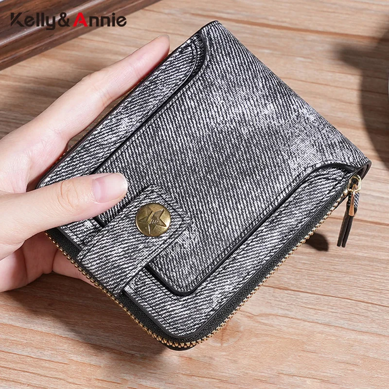 Vintage Denim Women Wallets High Capacity Small Wallets Zipper PU Leather Brand Coin Pocket Female Mini Purse Card Holder Wallet
Vintage Denim Women Wallets High Capacity Small Wallets Zipper PU Leather Brand Coin Pocket Female Mini Purse Card Holder Wallet