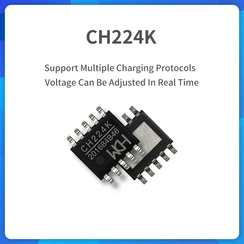 CH224 USB PD Sink Support 4V~22V OVA OTA supports E-Mark simulation maximum supported power is 100W,CH224K 10Pcs/lot
CH224 USB PD Sink Support 4V~22V OVA OTA supports E-Mark simulation maximum supported power is 100W,CH224K 10Pcs/lot