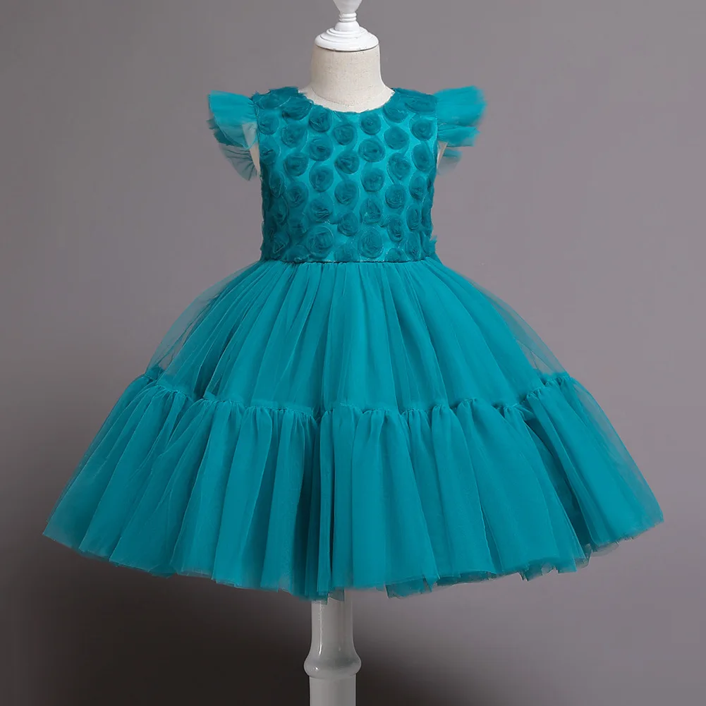 2022 Summer Party Dress Girl Mesh Flare Sleeves 3D Flowers Princess Dress with Sashes Piano Host Birthday Wedding Dress 2-10 Yrs
2022 Summer Party Dress Girl Mesh Flare Sleeves 3D Flowers Princess Dress with Sashes Piano Host Birthday Wedding Dress 2-10 Yrs
