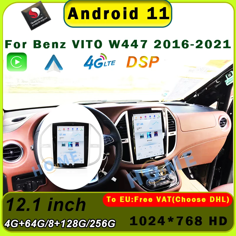 12.1" Car Radio Stereo Video Player Tesla Style Vertical Screen For Benz VITO W447 2016-2021 GPS Navigation Carplay Android Auto
12.1" Car Radio Stereo Video Player Tesla Style Vertical Screen For Benz VITO W447 2016-2021 GPS Navigation Carplay Android Auto