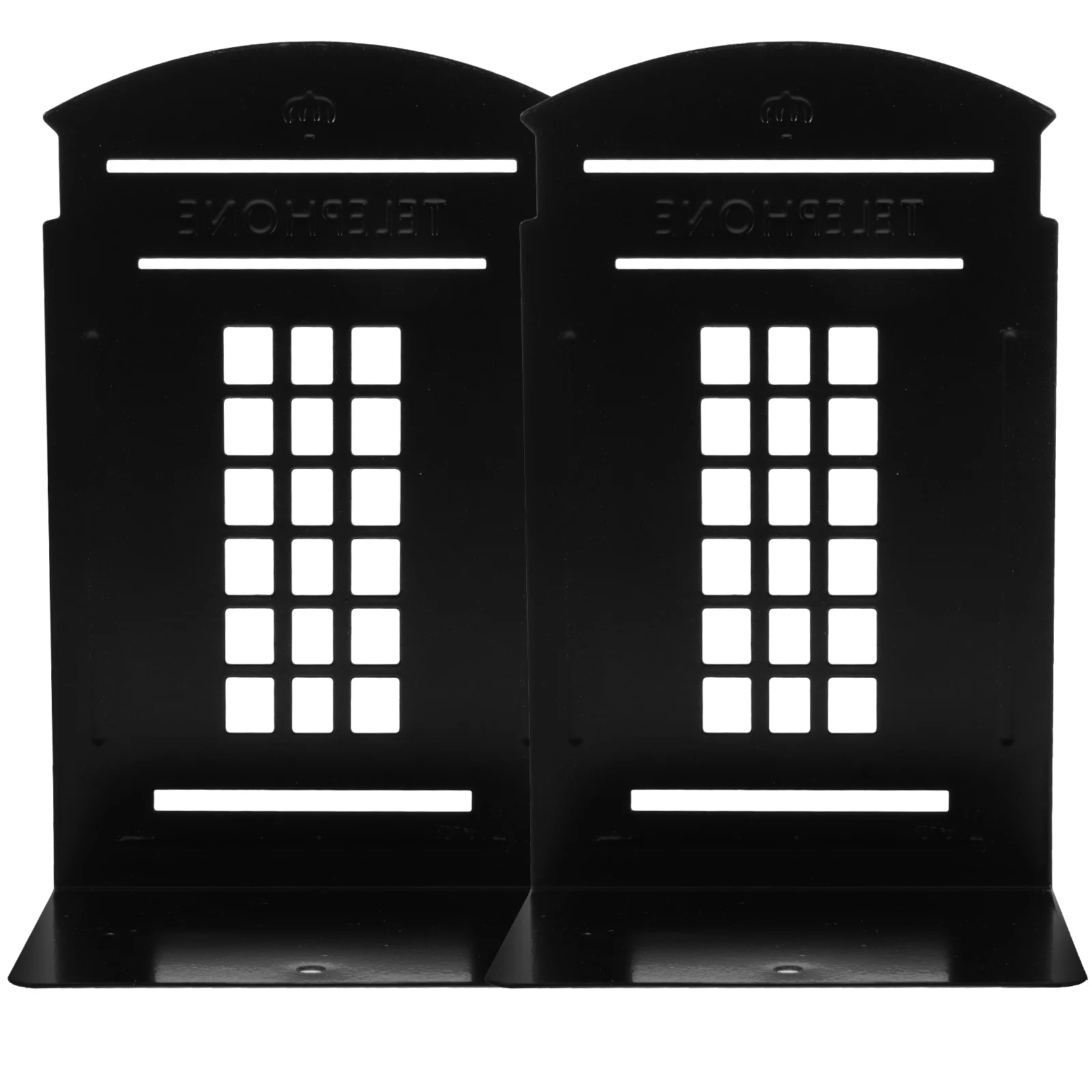 2 Pcs Metal Bookends Book Stoppers Telephone Booth Bookends Shelves Book Supports
2 Pcs Metal Bookends Book Stoppers Telephone Booth Bookends Shelves Book Supports