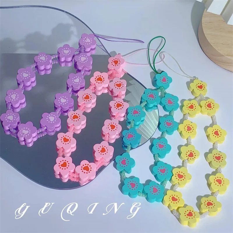 Trendy Colorful Flower Heart Beaded Various Optional Lanyards Durable Anti-Lost Mobile Phone Chain Of Female Jewelry Accessories
Trendy Colorful Flower Heart Beaded Various Optional Lanyards Durable Anti-Lost Mobile Phone Chain Of Female Jewelry Accessories