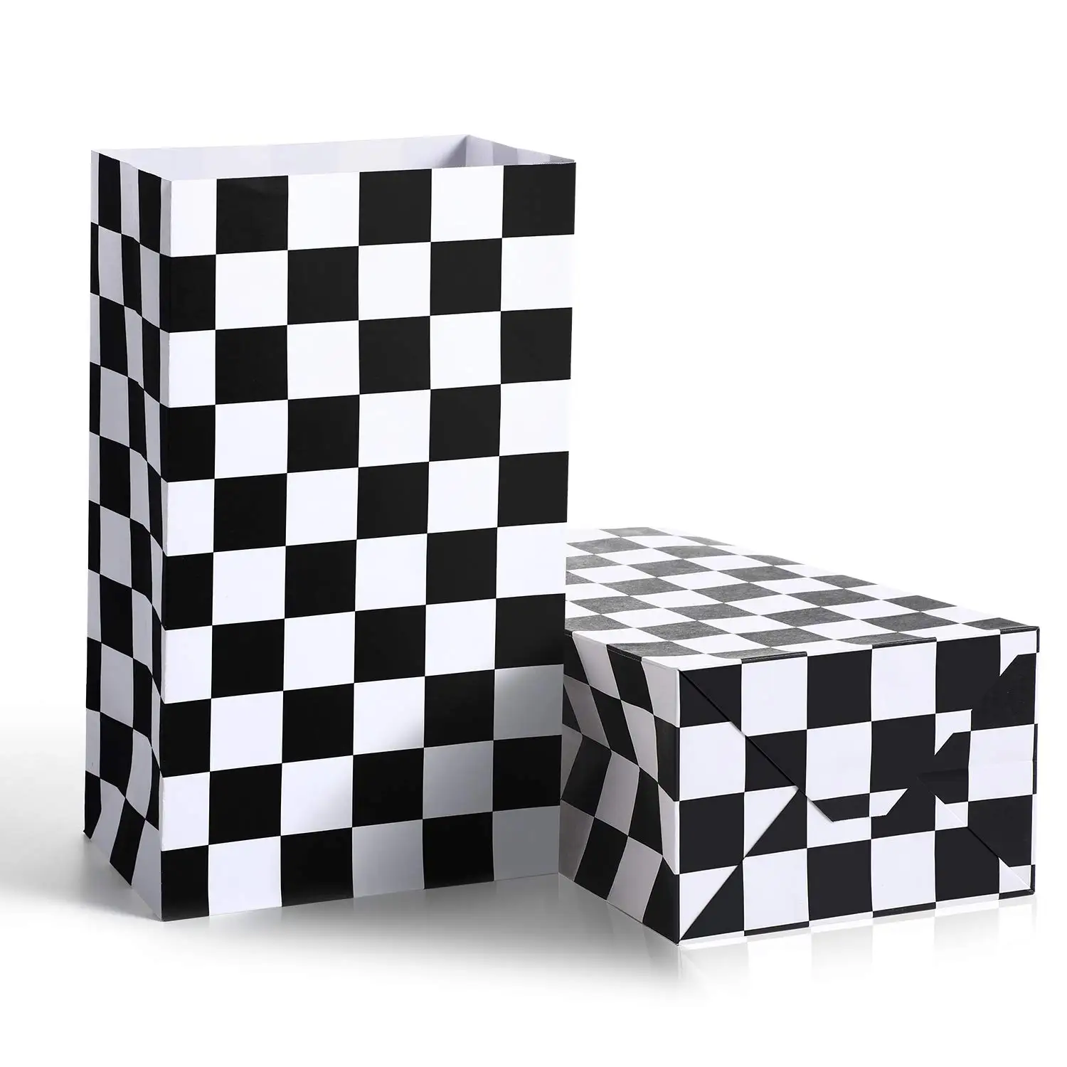 8Pcs/Set Checkered Racing Treat Bags Black and White Race Car Kraft Paper Candy Bags Monster Truck Birthday Decorations
8Pcs/Set Checkered Racing Treat Bags Black and White Race Car Kraft Paper Candy Bags Monster Truck Birthday Decorations