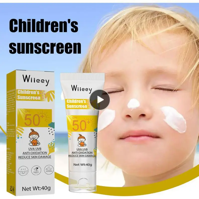 

Children's Sunscreen Cream SPF50+ Sunscreen Lotion Refreshing Moisturizing Facial Body Care UV Protection Cream SunCream 40g New