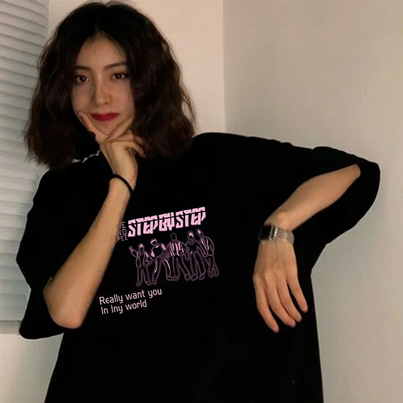 Japanese style Y2k Harajuku T Shirts Women Korean Fashion Letter Print Short Sleeve Black Tshirt Tees Tops 2022 Summer Egirl Clo
Japanese style Y2k Harajuku T Shirts Women Korean Fashion Letter Print Short Sleeve Black Tshirt Tees Tops 2022 Summer Egirl Clo