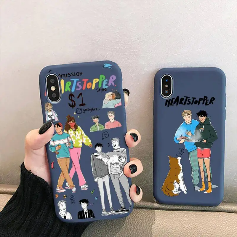 Heartstopper Phone Case for iPhone 13 12 mini 11 Pro XS MAX X XR 7 8 6 Plus Candy Color blue Soft Silicone Cover
Heartstopper Phone Case for iPhone 13 12 mini 11 Pro XS MAX X XR 7 8 6 Plus Candy Color blue Soft Silicone Cover