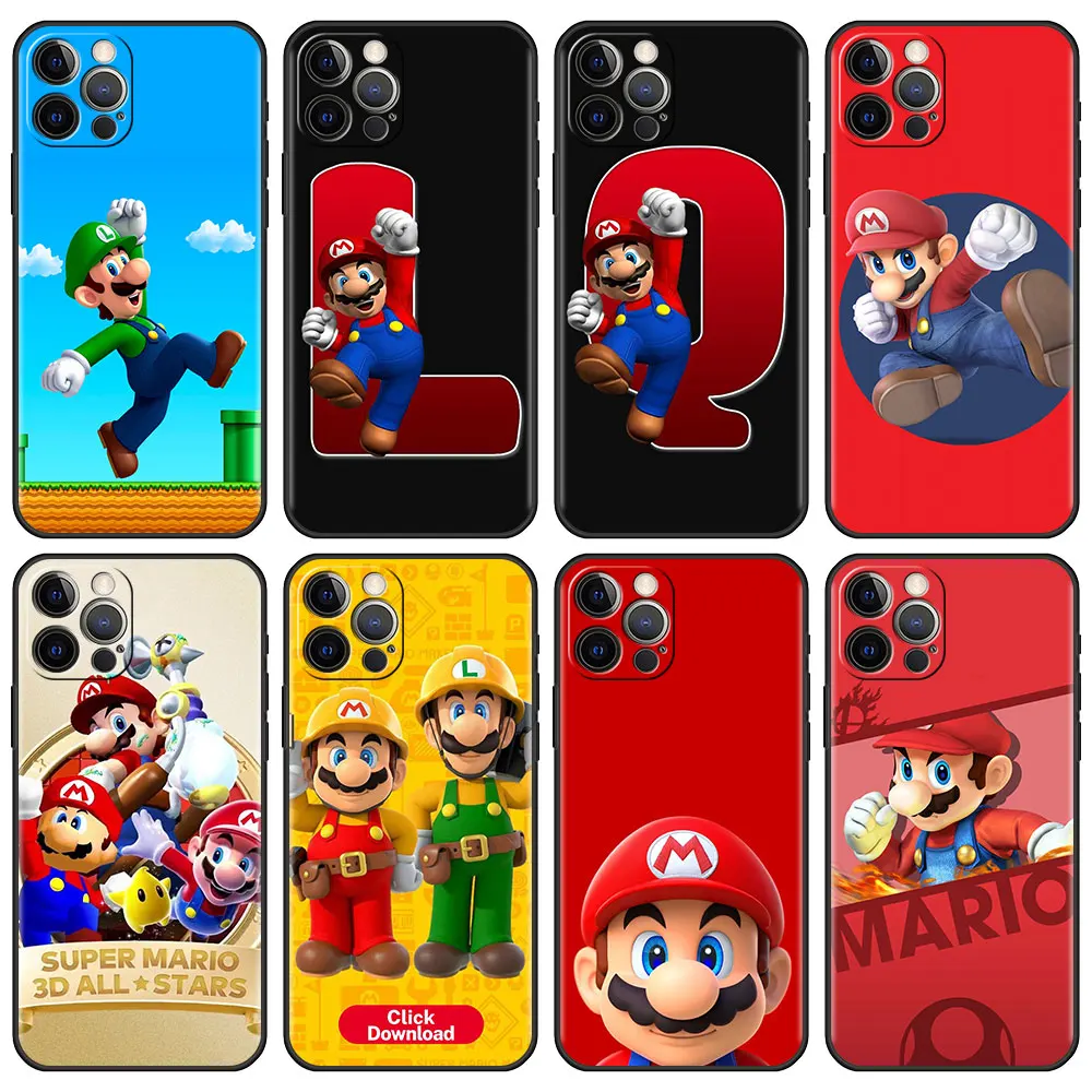 Silicone Cover for Apple iPhone 13 12 Mini 11 Pro 7 8 XR X XS Max 6 6S Plus 5 5S SE Black Soft Phone Case Super Mario Characters
Silicone Cover for Apple iPhone 13 12 Mini 11 Pro 7 8 XR X XS Max 6 6S Plus 5 5S SE Black Soft Phone Case Super Mario Characters