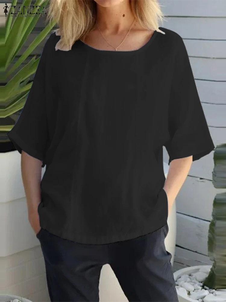 ZANZEA Casual Holiday Blusa Fashion Loose Shirts Women 2023 Summer Tops Tunic Vintage Solid O-neck Versatile 3/4 Sleeve Blouses
ZANZEA Casual Holiday Blusa Fashion Loose Shirts Women 2023 Summer Tops Tunic Vintage Solid O-neck Versatile 3/4 Sleeve Blouses