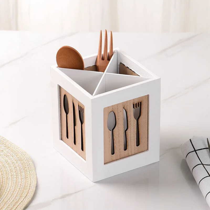 Kitchen Multi-function Supplies Storage Box Desktop Finishing Wooden Western Tableware Spoon Chopsticks Storage Basket
Kitchen Multi-function Supplies Storage Box Desktop Finishing Wooden Western Tableware Spoon Chopsticks Storage Basket