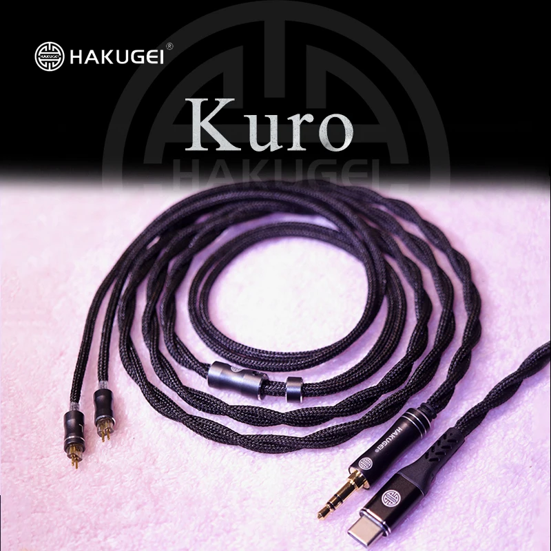 

Нейлоновый защитный кабель Kuro, зеркальный кабель, Hi-Fi 3,5, 2,5, 4,4, ЦАП типа c, lightning DAC