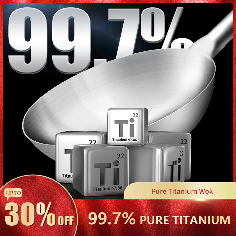 Pure Titanium Wok Portable Pan Large Titanium Frying Wok Gas Stove Household Healthy Uncoated Wok Kitchen Cokware Gift
Pure Titanium Wok Portable Pan Large Titanium Frying Wok Gas Stove Household Healthy Uncoated Wok Kitchen Cokware Gift