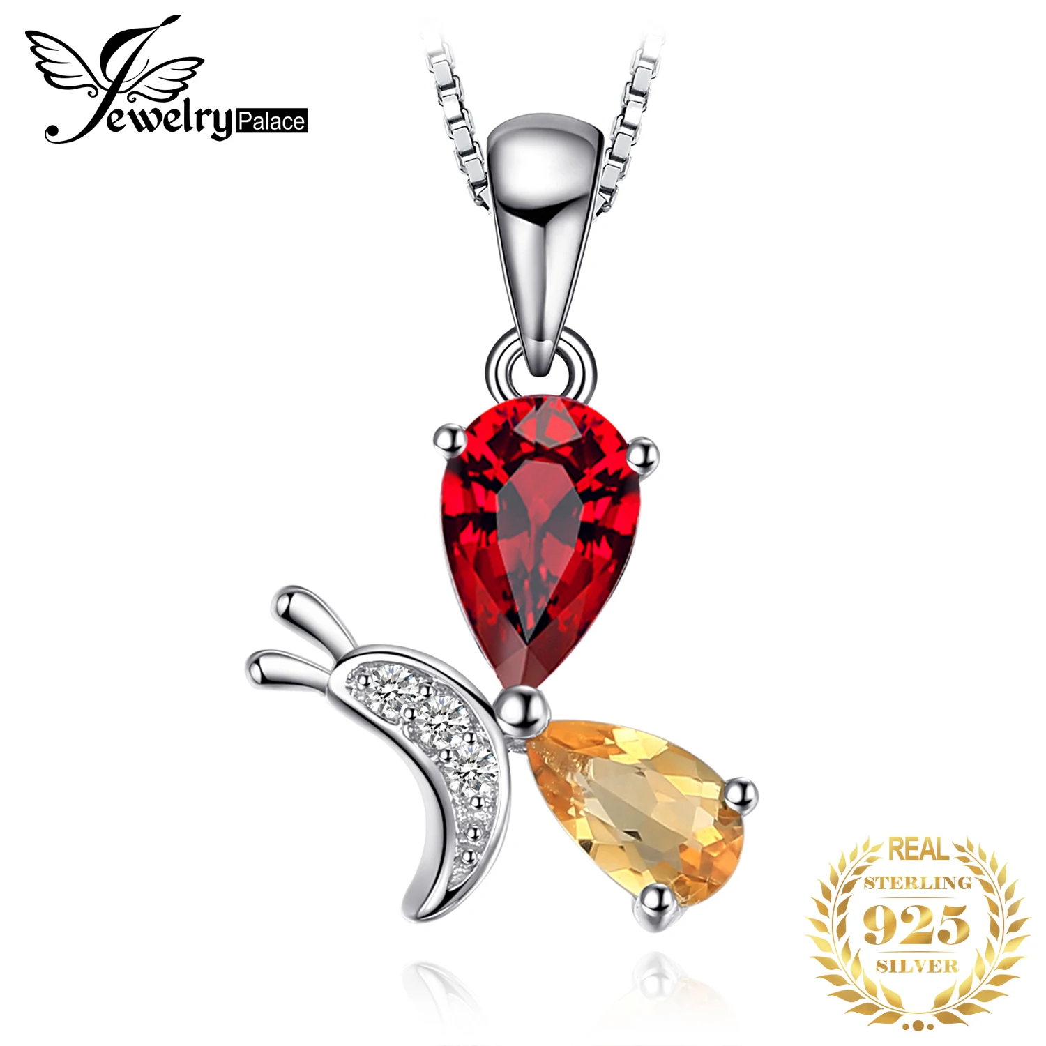 JewelryPalace Butterfly Natural Garnet Citrine 925 Sterling Silver Pendant Necklace for Woman Fashion Gift No Chain New Arrival
JewelryPalace Butterfly Natural Garnet Citrine 925 Sterling Silver Pendant Necklace for Woman Fashion Gift No Chain New Arrival