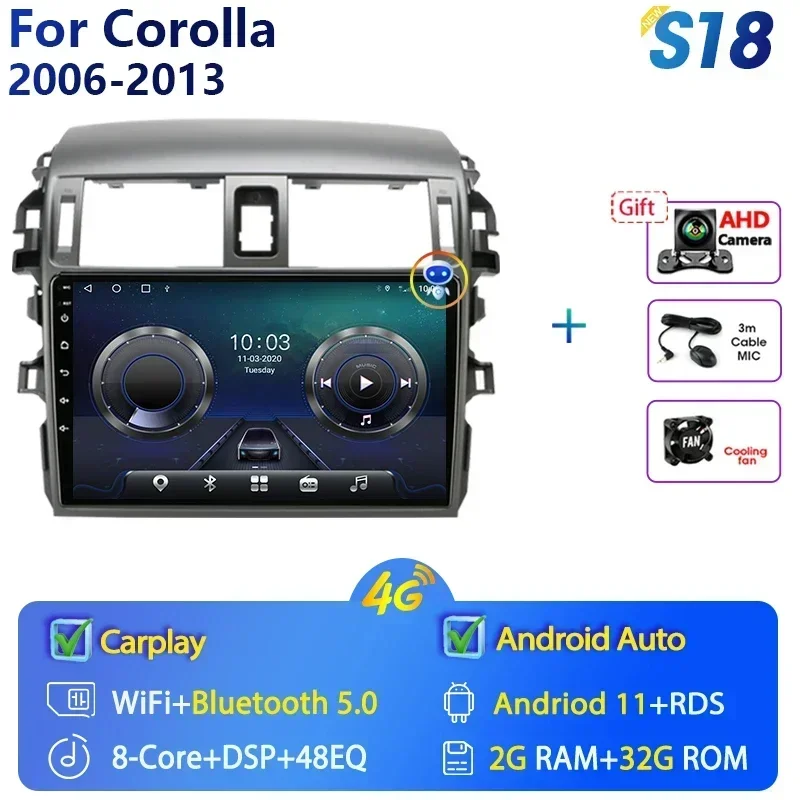 Автомагнитола 2 din на Android 12 с GPS-навигацией, мультимедийный видеоплеер для Toyota Corolla E140, E150, 2006, 2007-2013, 2 din, стерео, DVD, FM
Автомагнитола 2 din на Android 12 с GPS-навигацией, мультимедийный видеоплеер для Toyota Corolla E140, E150, 2006, 2007-2013, 2 din, стерео, DVD, FM