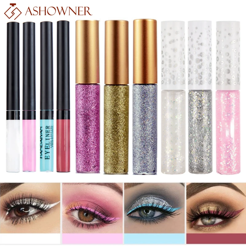 

10 Color Glitter Liquid Eyeliner Pencil Pearlescent Sequins Shining Eyeliner Long Lasting Eyeshadow Waterproof Eyeshadow Makeup