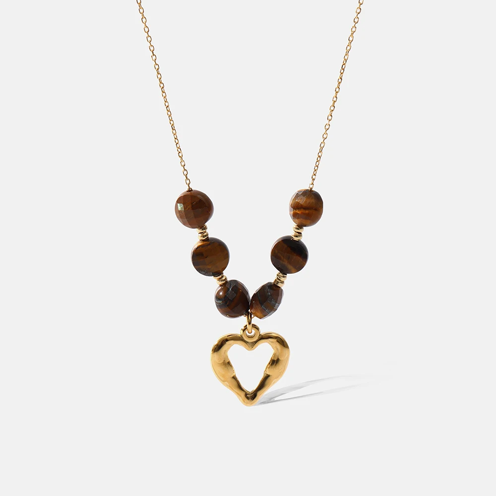 Natural Stone Love Pendant Stainless Steel Necklace 2022 New 18K Furnace Electroplating Jewelry Prom Party Gift
Natural Stone Love Pendant Stainless Steel Necklace 2022 New 18K Furnace Electroplating Jewelry Prom Party Gift