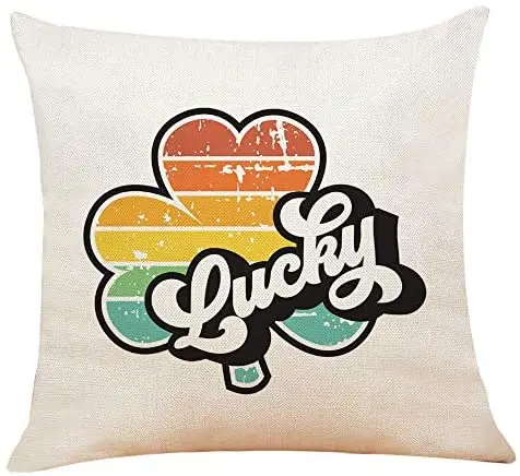 St. Patrick's Day Vintage Lucky Clover Shamrock Cotton Linen Throw Pillow Cover, 18 x 18 Inch Cushion Case for Sofa Bed Decor
St. Patrick's Day Vintage Lucky Clover Shamrock Cotton Linen Throw Pillow Cover, 18 x 18 Inch Cushion Case for Sofa Bed Decor