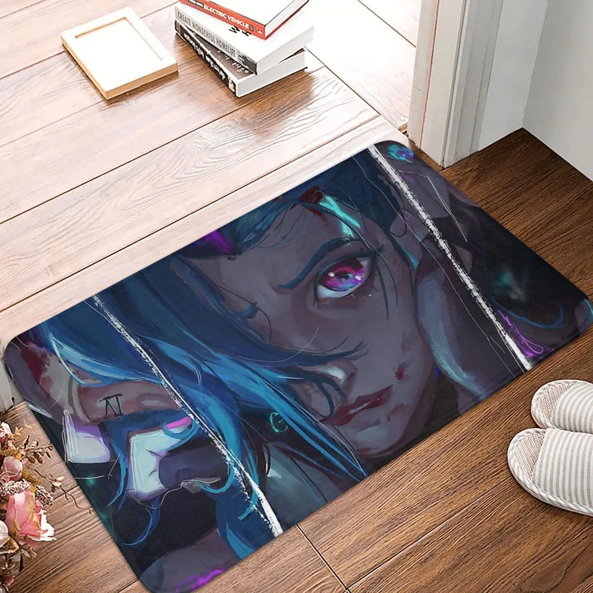 Jinx With Watercolor Eye Bath Non-Slip Carpet Arcane League of Legends Anime Living Room Mat Welcome Doormat Home Decoration Rug 
Jinx With Watercolor Eye Bath Non-Slip Carpet Arcane League of Legends Anime Living Room Mat Welcome Doormat Home Decoration Rug