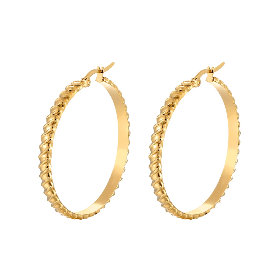 Золотые серьги-кольца с металлическим кольцом 18 K из нержавеющей стали, круглые серьги с волнистым узором, вечерние свадебные украшения хип...
Золотые серьги-кольца с металлическим кольцом 18 K из нержавеющей стали, круглые серьги с волнистым узором, вечерние свадебные украшения хип...