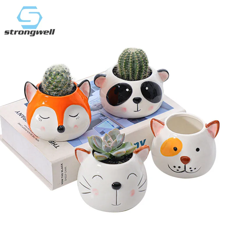 Strongwell Personality Round Animal Head Flower Pot Bonsai Basin Home Decoration Crafts Ceramic Succulent Flowerpots
Strongwell Personality Round Animal Head Flower Pot Bonsai Basin Home Decoration Crafts Ceramic Succulent Flowerpots