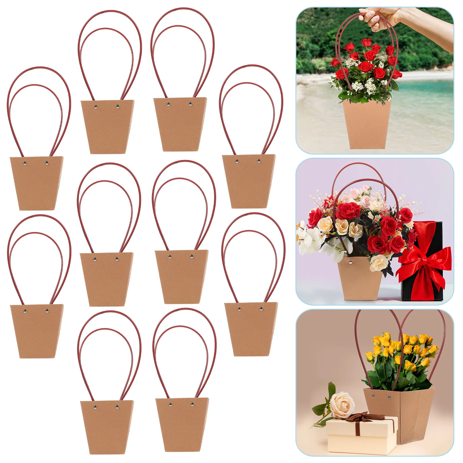 10 Pcs Kraft Gift Box Flower Wrapping Bags Wedding Decor Basket Florist Packing Stand Floral Arrangement Paper Trapezoidal Tote
10 Pcs Kraft Gift Box Flower Wrapping Bags Wedding Decor Basket Florist Packing Stand Floral Arrangement Paper Trapezoidal Tote