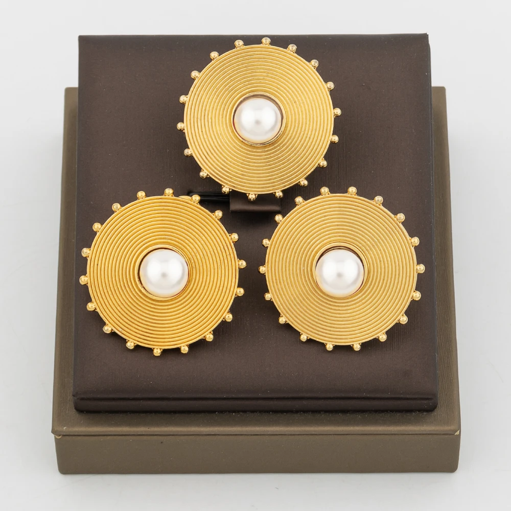 Luxury Imitation Pearl Design Earrings and Ring Jewelry Party Weddings Gifts Women Hoop Earrings and Resizable Ring Jewelry Set
Luxury Imitation Pearl Design Earrings and Ring Jewelry Party Weddings Gifts Women Hoop Earrings and Resizable Ring Jewelry Set