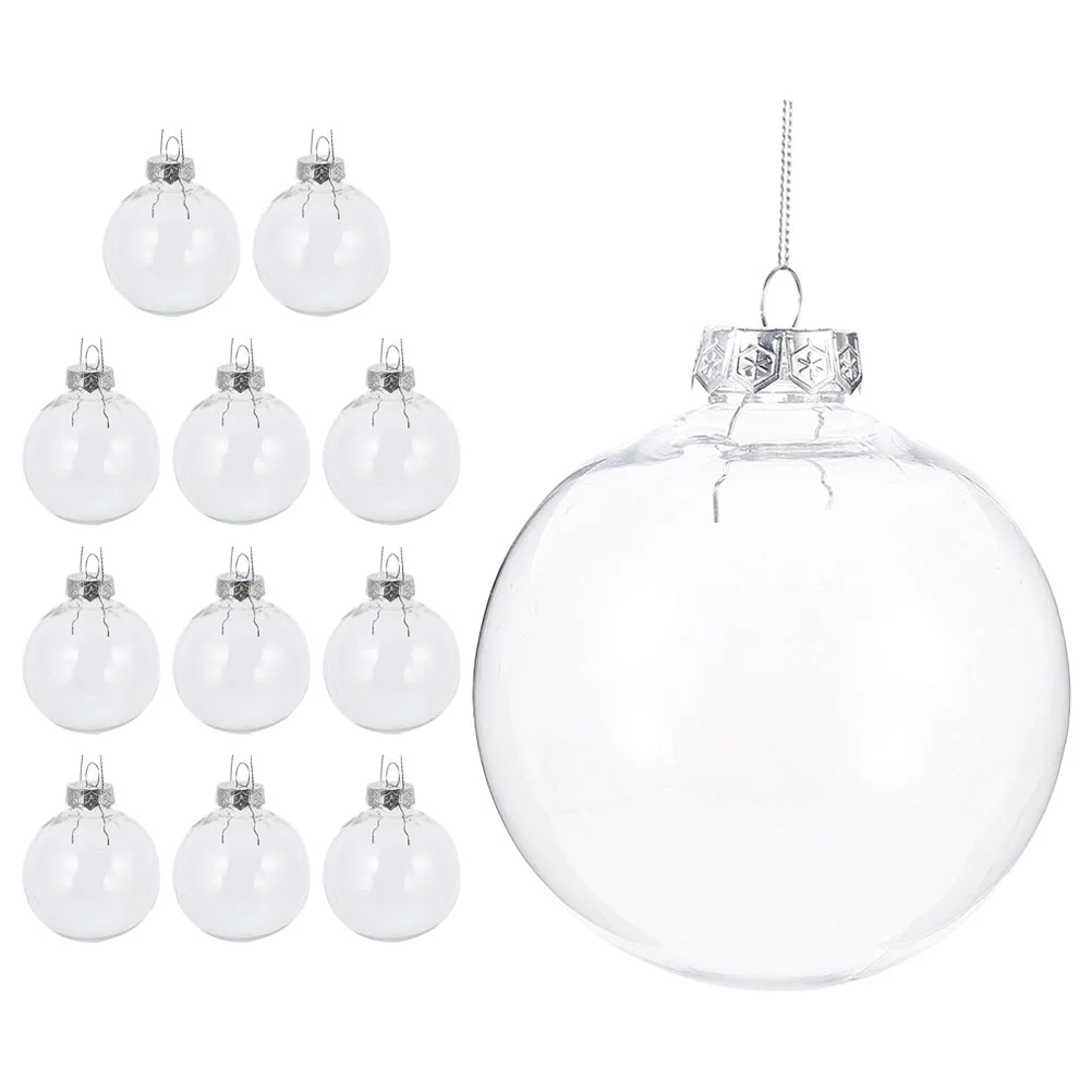 10/12pcs Christmas Transparent Ball Plastic Fillable Bauble 8-10cm Xmas Tree Hanging Ornaments Decoration Wedding Party Gift Box
10/12pcs Christmas Transparent Ball Plastic Fillable Bauble 8-10cm Xmas Tree Hanging Ornaments Decoration Wedding Party Gift Box