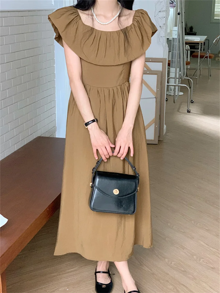 Alien Kitty Party Dress Elegant Women Ruffles Summer Slash Neck Solid Chic 2022 New Sexy Casual Hot Office Lady Mujer Prom
Alien Kitty Party Dress Elegant Women Ruffles Summer Slash Neck Solid Chic 2022 New Sexy Casual Hot Office Lady Mujer Prom