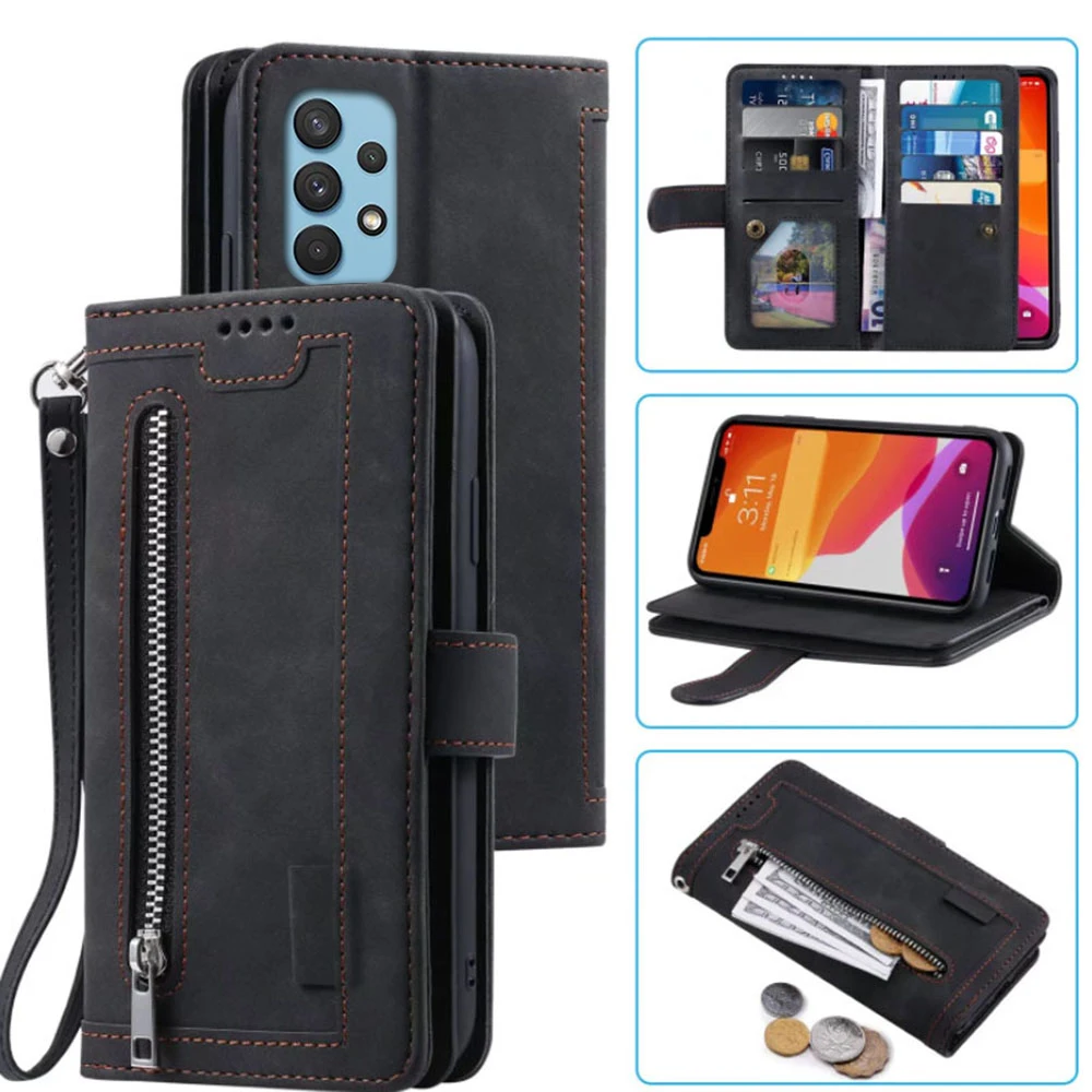 9 Cards Wallet Case For Samsung Galaxy A32 4G Case Card Slot Zipper Flip Folio with Wrist Strap Carnival Samsung A32 4G Cover
9 Cards Wallet Case For Samsung Galaxy A32 4G Case Card Slot Zipper Flip Folio with Wrist Strap Carnival Samsung A32 4G Cover