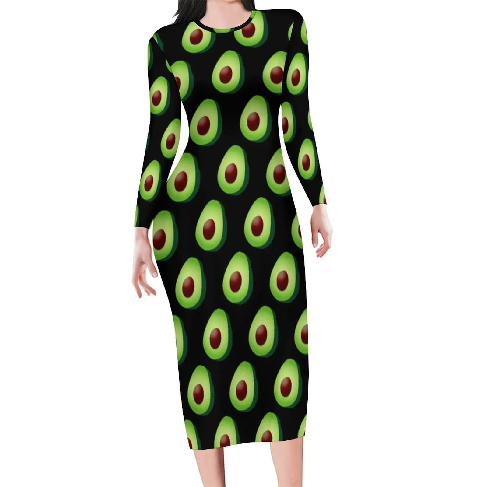 Funny Fruit Bodycon Dress Spring Cute Avocado Print Elegant Dresses Female Long Sleeve Pattern Street Style Dress Big Size 5XL
Funny Fruit Bodycon Dress Spring Cute Avocado Print Elegant Dresses Female Long Sleeve Pattern Street Style Dress Big Size 5XL