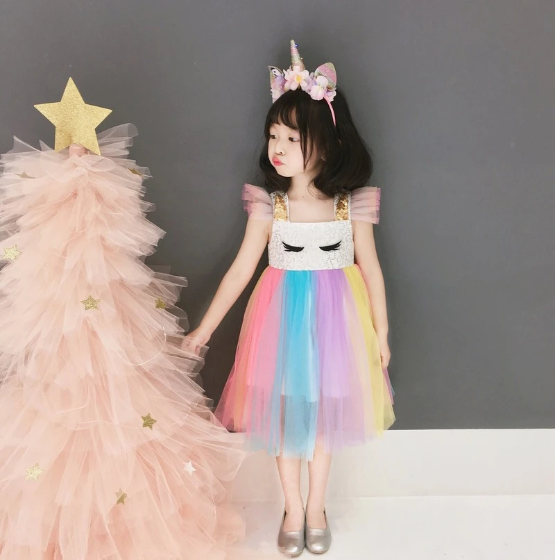 2022 Summer Dresses Kids Dress Girls Unicorn Cosplay Themed Dress Sequins Rainbow Mesh Princess Dress Princess Costume
2022 Summer Dresses Kids Dress Girls Unicorn Cosplay Themed Dress Sequins Rainbow Mesh Princess Dress Princess Costume