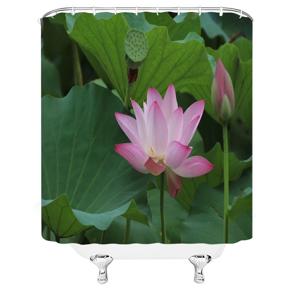 Lotus Shower Curtain Pink Flowe Water Lily Nature Spring Plant Floral Dream Green Bathroom Decor Curtain Set Waterproof Fabric
Lotus Shower Curtain Pink Flowe Water Lily Nature Spring Plant Floral Dream Green Bathroom Decor Curtain Set Waterproof Fabric