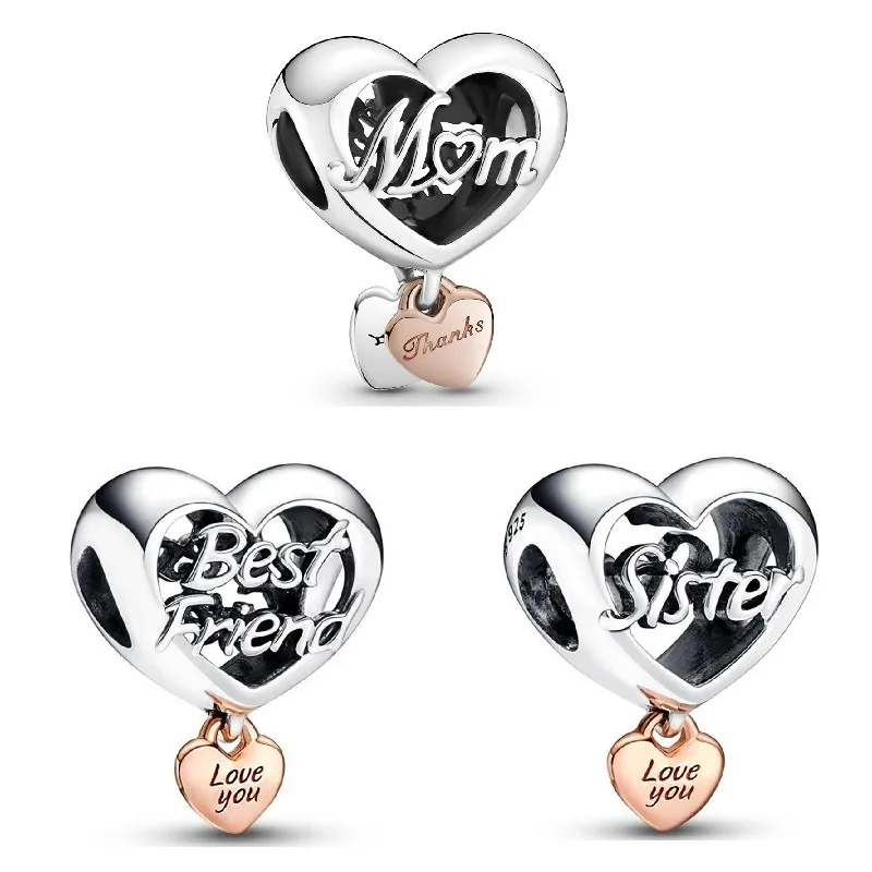Authentic 925 Sterling Silver Love You Best Friend Sister Mom Heart Pendant Charm Fit Women Pandora Bracelet & Necklace Jewelry
Authentic 925 Sterling Silver Love You Best Friend Sister Mom Heart Pendant Charm Fit Women Pandora Bracelet & Necklace Jewelry