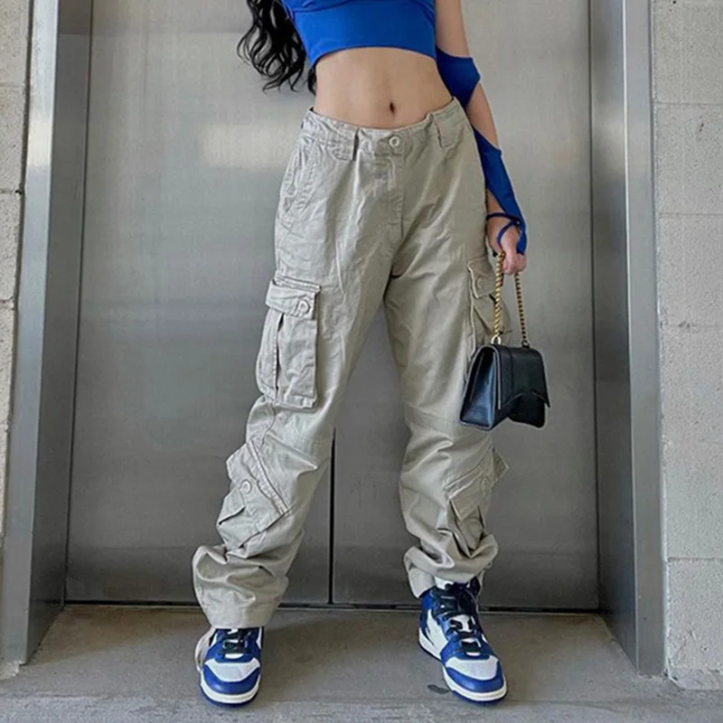 Streetwear Beige White Cargo Pants Women Y2K High Waist Pocket Wide Leg Trousers Loose Straight Pants 2022 Vintage Casual Jeans
Streetwear Beige White Cargo Pants Women Y2K High Waist Pocket Wide Leg Trousers Loose Straight Pants 2022 Vintage Casual Jeans