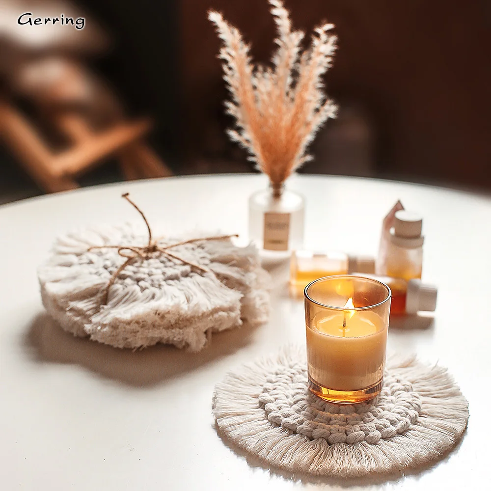 Gerring Cotton Braid Coaster Handmade Thickened Desk Pad Coffee Tables Creative Gifts Candle Bar Mat Modern Home Decoration
Gerring Cotton Braid Coaster Handmade Thickened Desk Pad Coffee Tables Creative Gifts Candle Bar Mat Modern Home Decoration