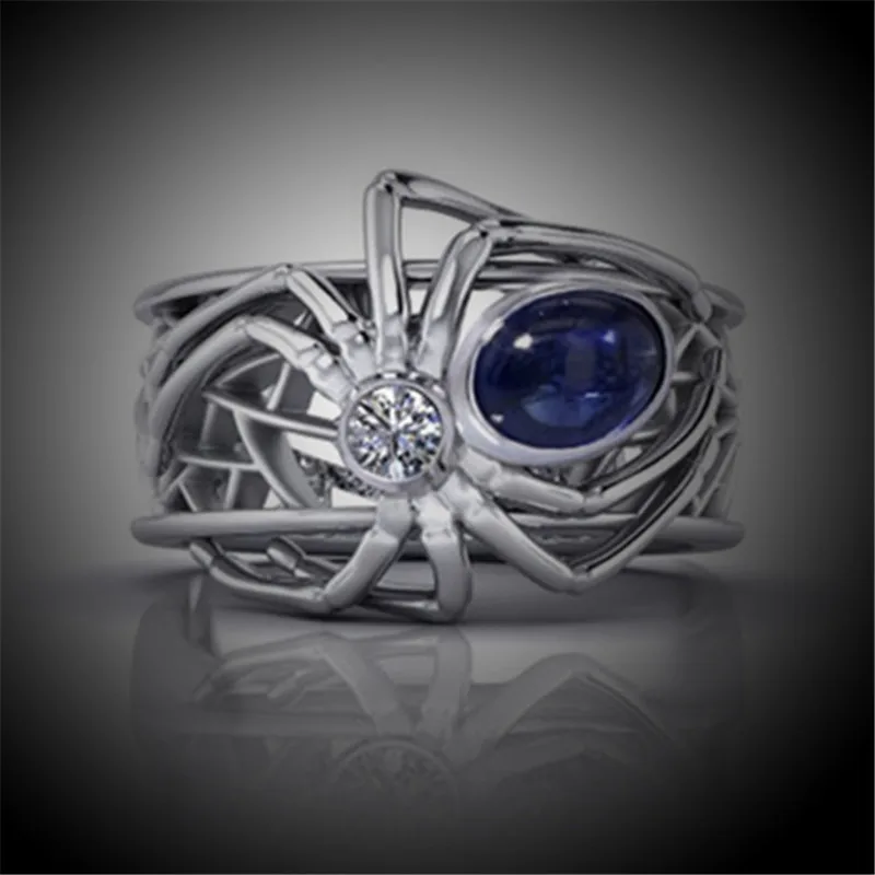 Europe and America Creative Blue Zircon Crystal Spider Ring Women Punk Style Party Animal Ring Jewelry Handicrafts Wholesale
Europe and America Creative Blue Zircon Crystal Spider Ring Women Punk Style Party Animal Ring Jewelry Handicrafts Wholesale